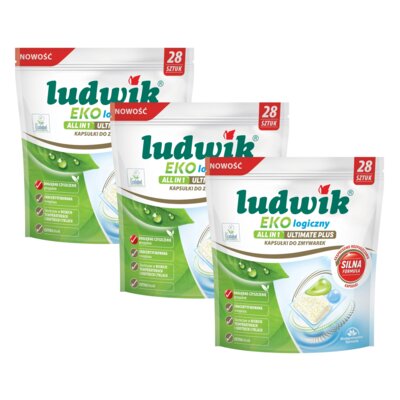 Kapsułki do zmywarki LUDWIK Ekologiczny All in 1 Ultimate Plus - 84 szt.