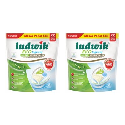 Kapsułki do zmywarki LUDWIK Ekologiczny All in 1 Ultimate Plus - 110 szt.