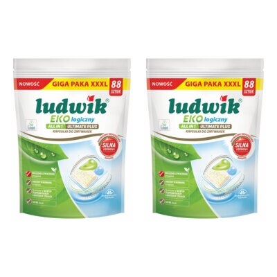 Kapsułki do zmywarki LUDWIK Ekologiczny All in 1 Ultimate Plus - 176 szt.