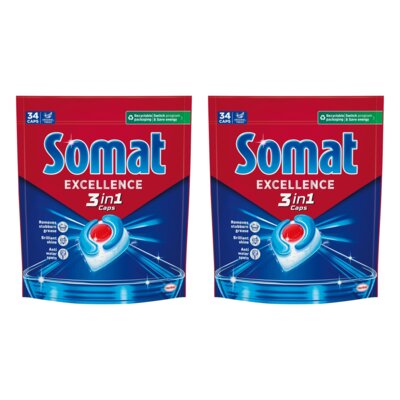 Kapsułki do zmywarki SOMAT Excellence Caps 3w1 - 68 szt.