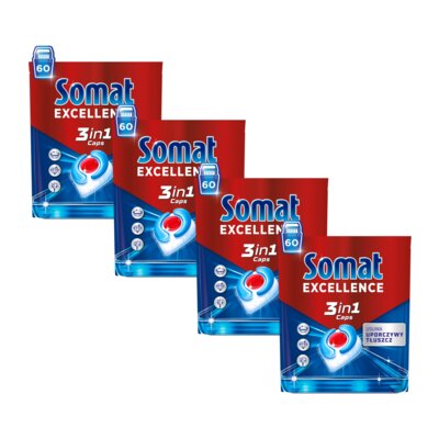 Kapsułki do zmywarki SOMAT Excellence Caps 3w1 - 240 szt.