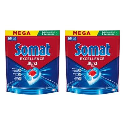 Kapsułki do zmywarki SOMAT Excellence Caps 3w1 - 120 szt.