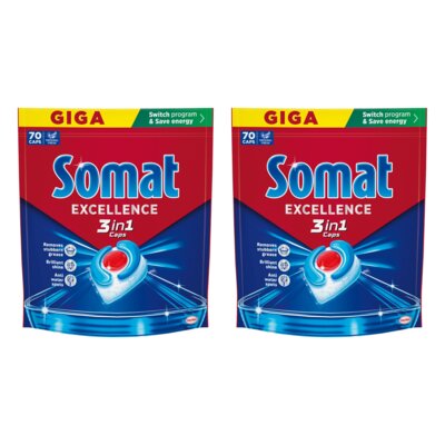 Kapsułki do zmywarki SOMAT Excellence Caps 3w1 - 140 szt.