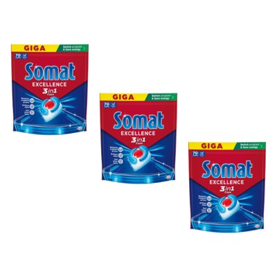 Kapsułki do zmywarki SOMAT Excellence Caps 3w1 - 210 szt.