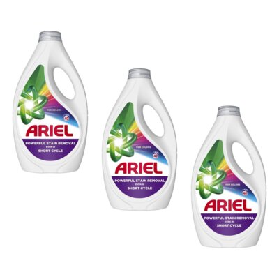 Płyn do prania ARIEL Powerful Stain Removal 3 x 1800 ml do kolorowych tkanin