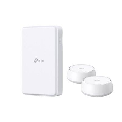 Router TP-LINK NE200-Outdoor 5G Gniazdo SIM + Router TP-LINK Deco BE25 2.4 / 5 GHz, Wi-Fi Mesh (2 szt.)