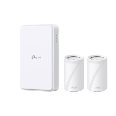 Router TP-LINK NE200-Outdoor 5G Gniazdo SIM + Router TP-LINK Deco BE65 2.4 / 5 / 6 GHz (TriBand), Wi-Fi Mesh (2 szt.)