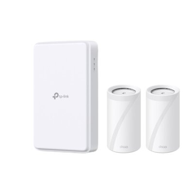 Router TP-LINK NE200-Outdoor 5G Gniazdo SIM + Router TP-LINK Deco BE85 2.4 / 5 / 6 GHz (TriBand), Wi-Fi Mesh (2 szt.)