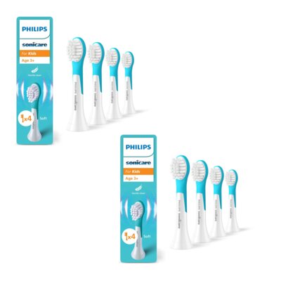 Oryginalna końcówka szczoteczki PHILIPS Sonicare Dla Dzieci HX6034/90 miękkie włókna (8 szt.) (Dla dzieci od lat 3)