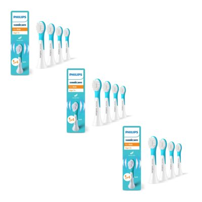Oryginalna końcówka szczoteczki PHILIPS Sonicare Dla Dzieci HX6034/90 miękkie włókna (12 szt.) (Dla dzieci od lat 3)