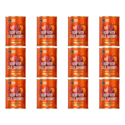 Karma dla psa JOHN DOG Pumpkin Wołowina z cielęciną, krewetkami i dynią 12 x 400 g