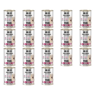 Karma dla psa JOHN DOG Pure Black Sensi Digestion Wieprzowina 18 x 400 g