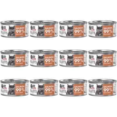 Karma dla kota JOHN DOG For Cats Łosoś Filety 12 x 70 g