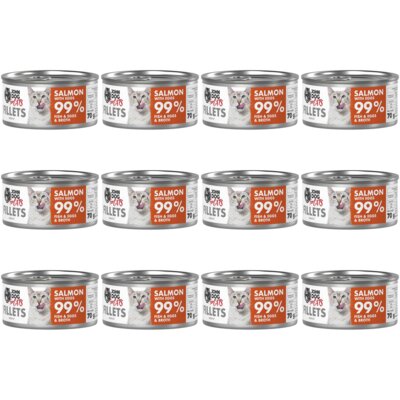 Karma dla kota JOHN DOG For Cats Łosoś z jajkami Filety 12 x 70 g