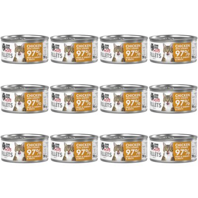 Karma dla kota JOHN DOG For Cats Kurczak z krewetkami filety 12 x 70 g