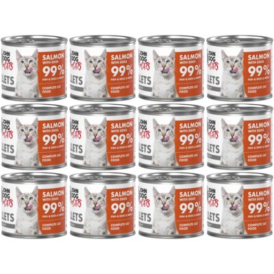 Karma dla kota JOHN DOG For Cats Łosoś z jajkami Filety 12 x 140 g