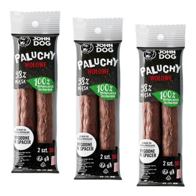 Przysmak dla psa JOHN DOG Paluch wołowy 3 x 50 g