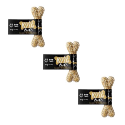 Przysmak dla psa JOHN DOG Kość ze żwaczem i penisem wołowym 3 x 55 g