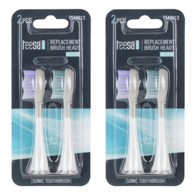 Oryginalna końcówka szczoteczki TEESA Medium TSA8012 Biały (4 szt.) (Dokładna higiena jamy ustnej)