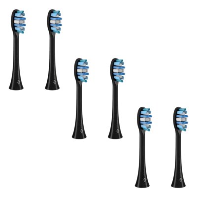 Oryginalna końcówka szczoteczki TRUELIFE SonicBrush Clean Whiten Czarny (6 szt.)