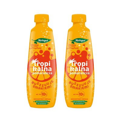 Koncentrat napoju HERBAPOL Tropikalna Pomarańcza 2 x 405 ml