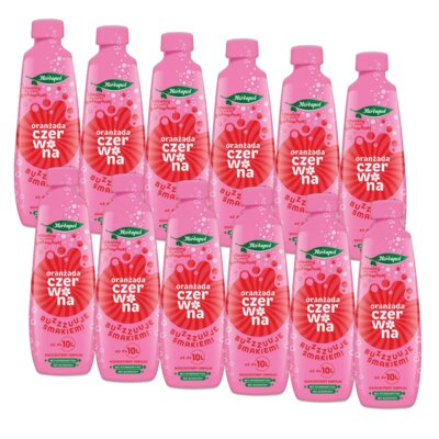 Koncentrat napoju HERBAPOL Oranżada Czerwona 12 x 405 ml