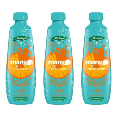Koncentrat napoju HERBAPOL Mango z ananasem 3 x 405 ml