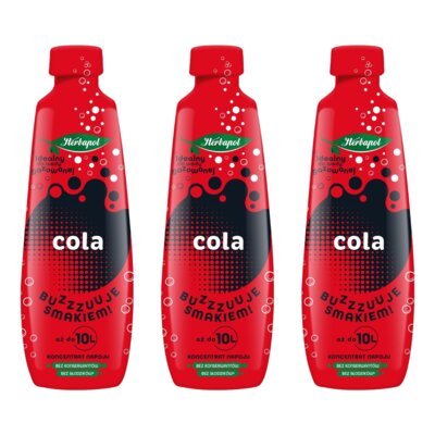 Koncentrat napoju HERBAPOL Cola 3 x 405 ml