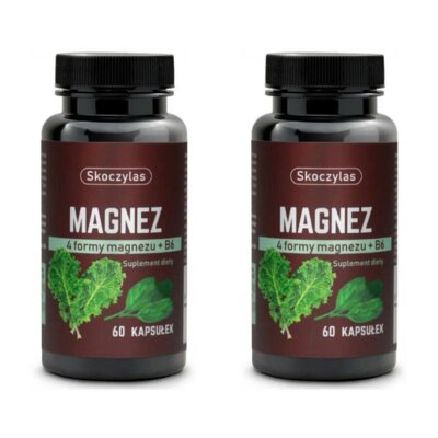 Magnez SKOCZYLAS 4 Formy Magnezu + B6 (2 x 60 kapsułek)