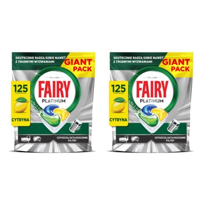 Kapsułki do zmywarki FAIRY Platinum All in One Lemon - 250 szt.