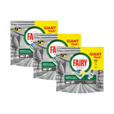 Kapsułki do zmywarki FAIRY Platinum All in One Lemon - 375 szt.