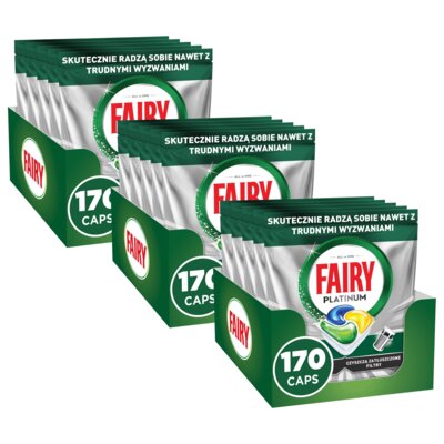 Kapsułki do zmywarki FAIRY Platinum All in One Lemon - 510 szt.