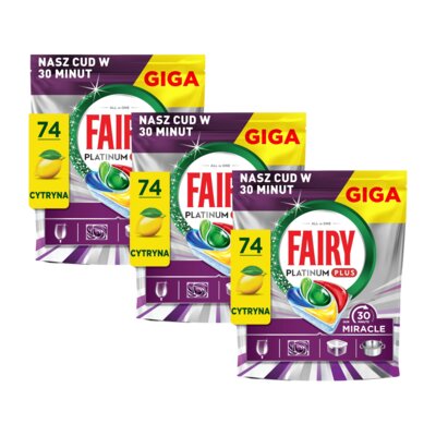 Kapsułki do zmywarki FAIRY Platinium Plus All In One 30 Minut Miracle - 222 szt.