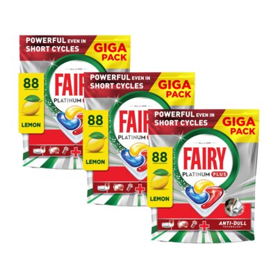 Kapsułki do zmywarki FAIRY Platinum Plus All in One Lemon - 264 szt.