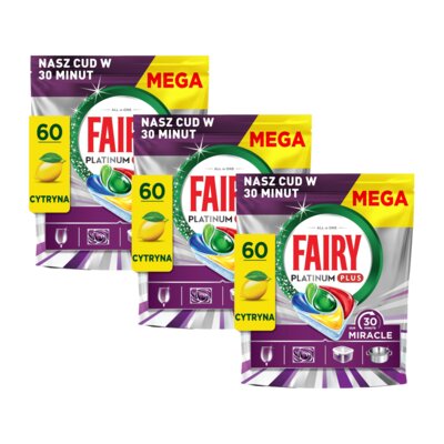 Kapsułki do zmywarki FAIRY Platinium Plus All In One 30 Minut Miracle - 180 szt.