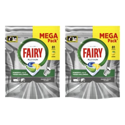 Kapsułki do zmywarki FAIRY Platinum All in One Lemon - 162 szt.