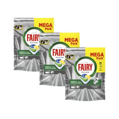 Kapsułki do zmywarki FAIRY Platinum All in One Lemon - 243 szt.