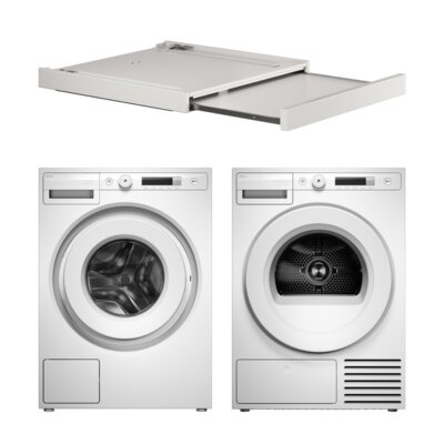 Pralka ASKO Classic W1084BW 8kg 1400 obr + Suszarka ASKO T108HBW z pompą ciepła + Łącznik ASKO HS60W