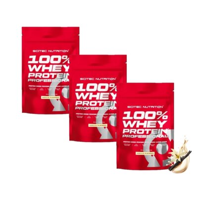 Odżywka białkowa SCITEC NUTRITION Whey Protein Professional Waniliowy (3 x 400 g)