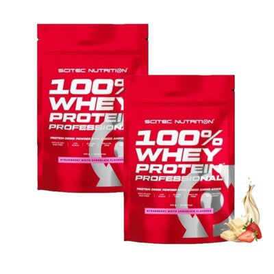 Odżywka białkowa SCITEC NUTRITION Whey Protein Professional Truskawka-biała czekolada (2 x 500 g)
