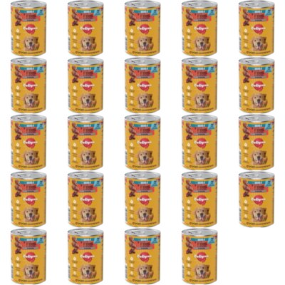 Karma dla psa PEDIGREE Adult 3 rodzaje mięsa 24 x 400 g