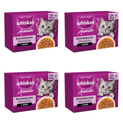 Karma dla kota WHISKAS Aromatyczna Mieszanka (48 x 85 g)