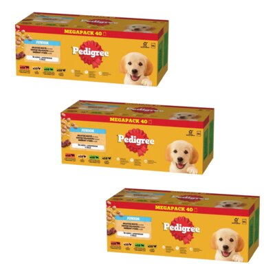 Karma dla psa PEDIGREE Junior Wybór Smaków z Ryżem w Galaretce 120 x 100 g