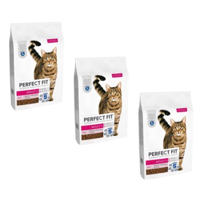 Karma dla kota PERFECT FIT Adult 1+ Łosoś 3 x 7 kg