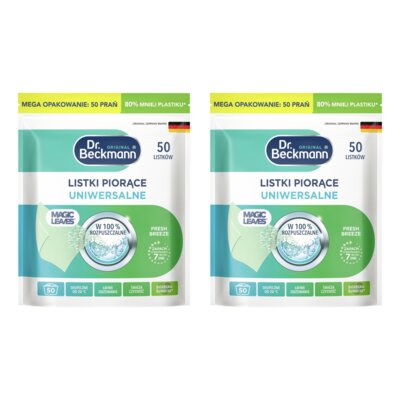 Listki do prania DR BECKMANN Magic Leaves Uniwersalne (100 sztuk)