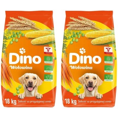 Karma dla psa DINO Wołowina 2 x 18 kg