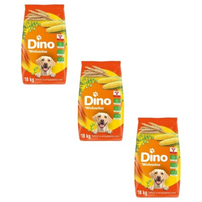 Karma dla psa DINO Wołowina 3 x 18 kg