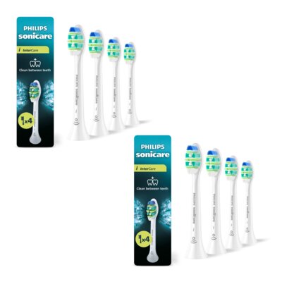 Oryginalna końcówka szczoteczki PHILIPS Sonicare InterCare HX9004/87 Średnio miękkie włókna (8 szt.) (Czyszczenie trudno dostępnych miejsc)
