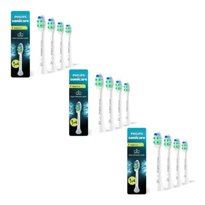 Oryginalna końcówka szczoteczki PHILIPS Sonicare InterCare HX9004/87 Średnio miękkie włókna (12 szt.) (Czyszczenie trudno dostępnych miejsc)