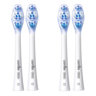Oryginalna końcówka szczoteczki USMILE Advanced Whitening (4 szt.) (Usuwa płytkę bakteryjną)